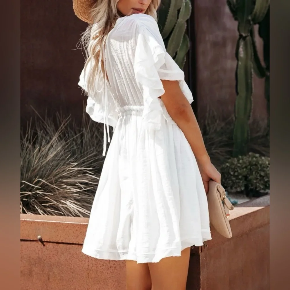 Jardin White Button-Down Dress - Picture 5 of 15